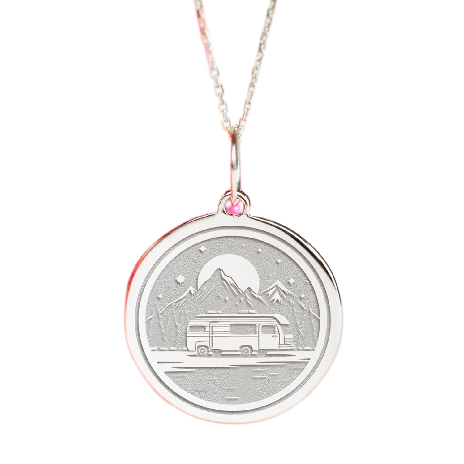 Collier pendentif camping-car en argent sterling 925 véritable