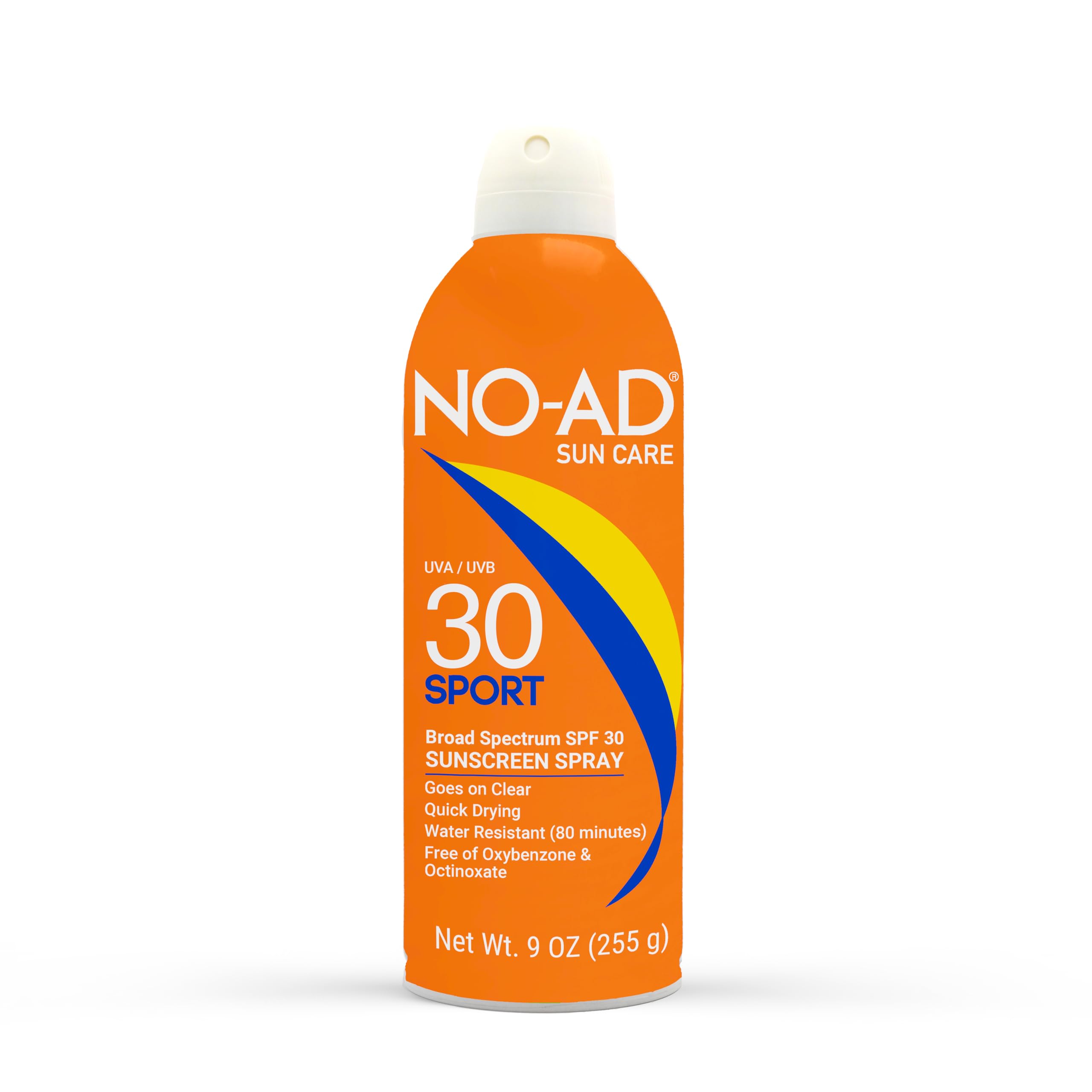 NO-AD SPORT SPF 30 Sport Sunscreen Spray Non-Greasy Waterproof and Non toxic Sunscreen Body Sunscreen Suitable for All