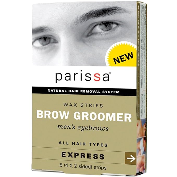 Parissa Men's Brow Groomer Wax Strips, 8Count Hair