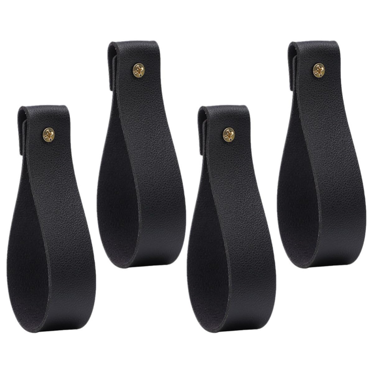 iplusmile 4 Pièces Crochets Muraux en Cuir pour Tringles à Rideaux, Design Monté au Mur, Installation Facile, Adaptés pour Salle de Bain Cuisine, Style Bohème, Dimensions 4.72x0.98x0.79