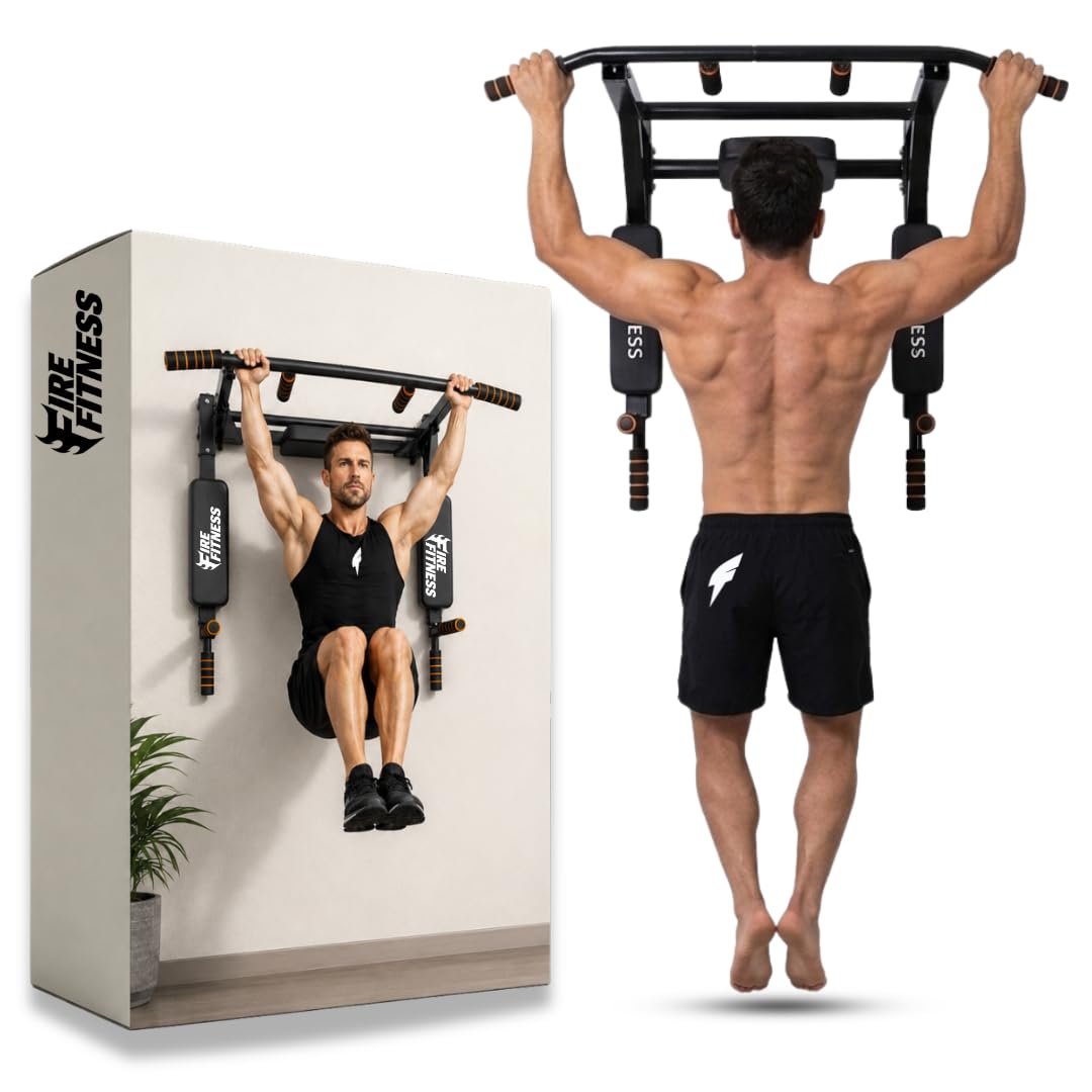 Pull Up Bar for Home Gym | Heavy Duty Chin Up Bar with Anti Slip Grip | Wall Mount & Doorway Pull Up Bar for Strength Training Workout-image-13