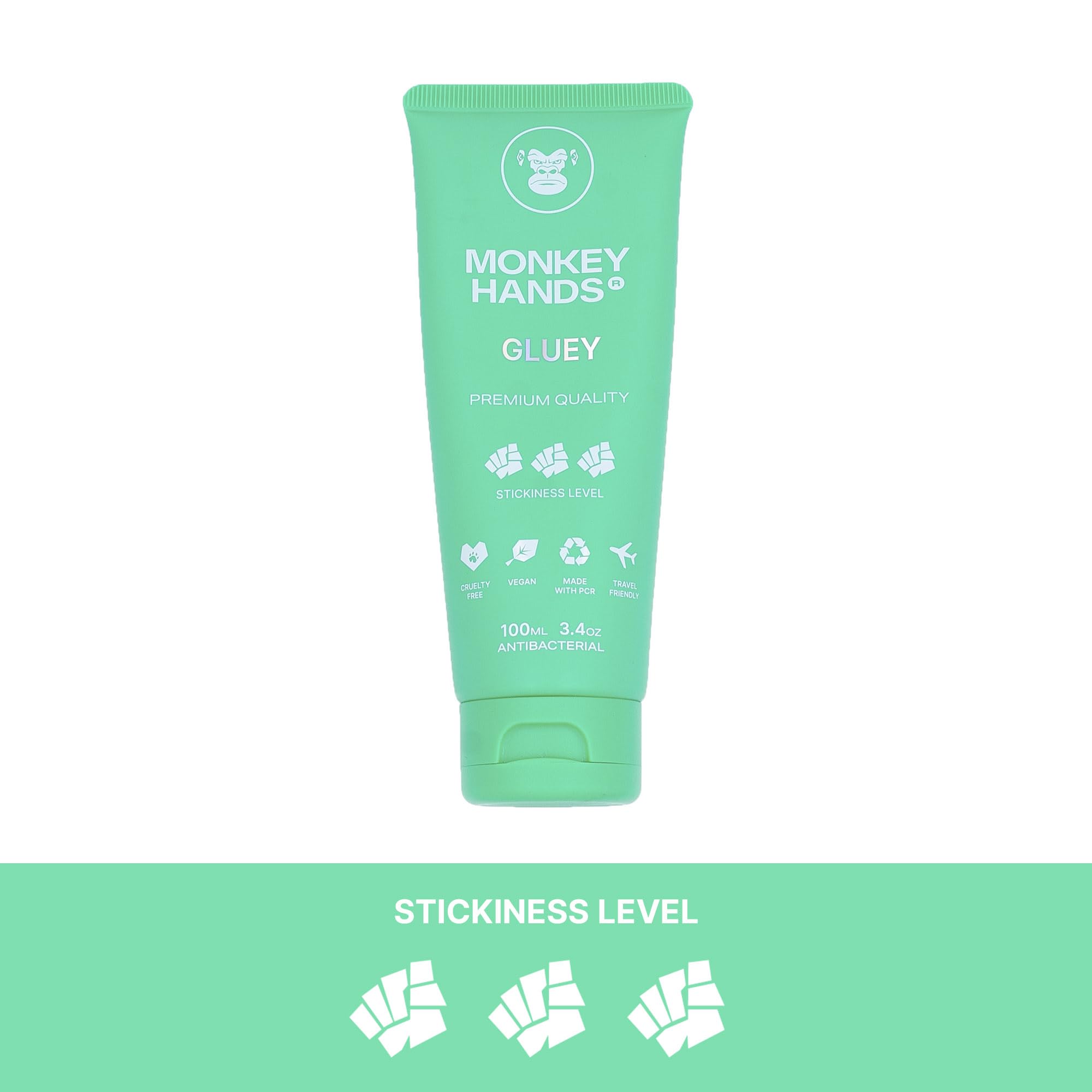 MONKEY HANDS Gluey Grip – Nivel de Adherencia: Super Fuerte - Gel para Equipos de Fitness, Pole Dance, Calisthenics, Anillos, Parkour y Gimnasia (Gluey, 50 ml