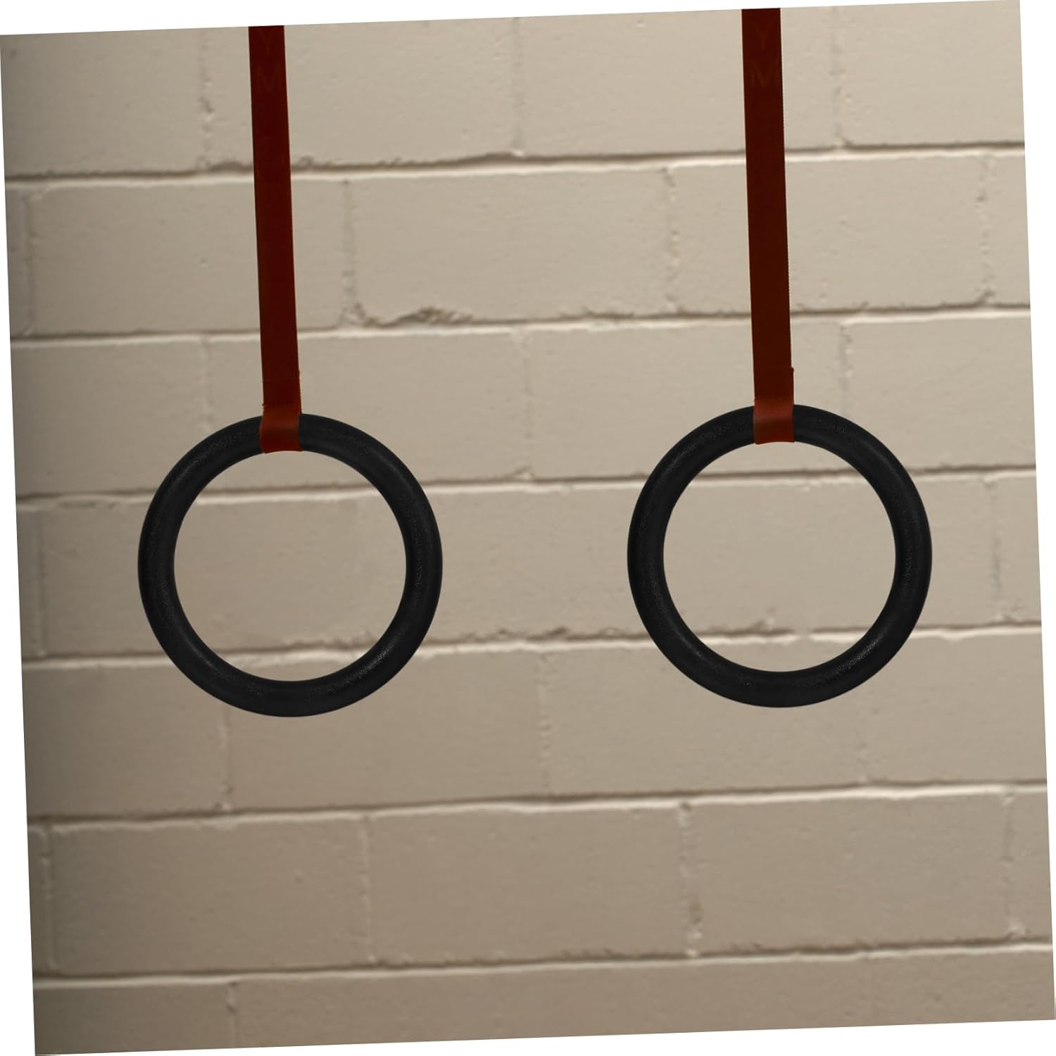 BESPORTBLE 2PCS Gymnastic Rings for Strength Training Black Exercise Rings for Bodyweight Workouts Compatible with Various Exercises and Physical Therapy