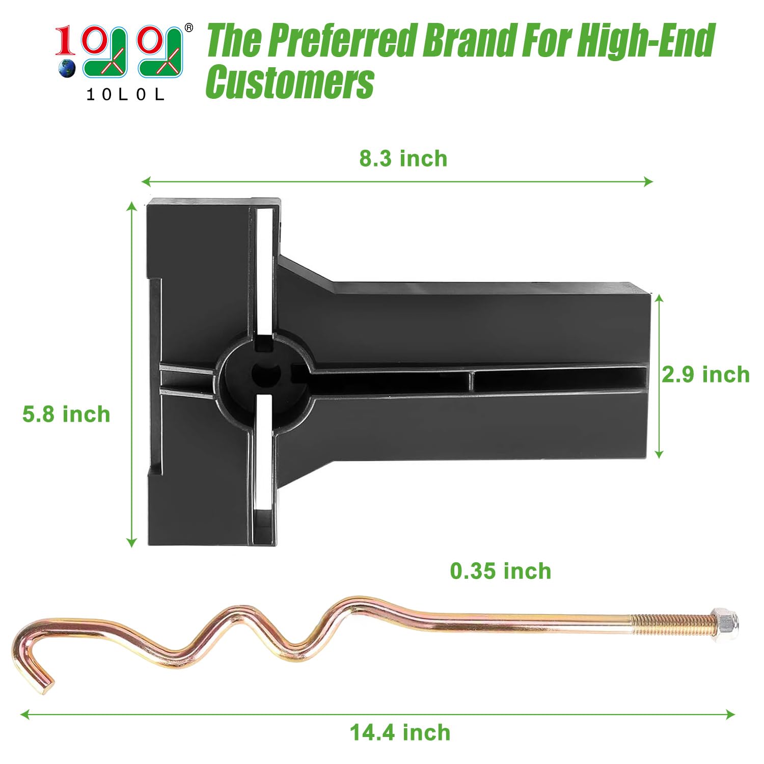 10L0L 8V Battery Hold Down Plate for Club Car Precedent 2008.5-up Golf Cart, Includes Hold Down Rods, OEM# 103374801 103357701