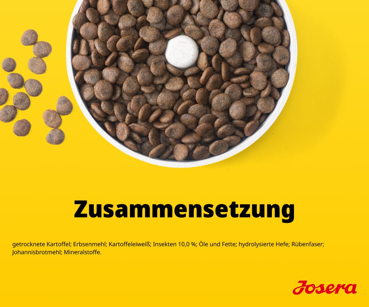 JOSERA Hypoallergenic (1 x 12,5 kg) | Adult | Premium Trockenfutter mit Insekten (Monoprotein) für Erwachsene Hunde mit Unverträglichkeiten | getreidefrei | hochverdaulich | 1er Pack