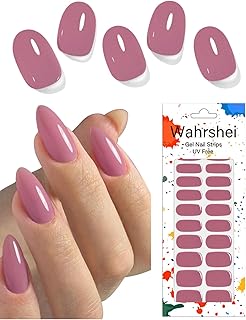 Gel Nail Strips No UV, Rose Pink, UV Free, Long Lasting Gel Stickers - Contains 22 Wraps, 1 Prep Pad, 1 File
