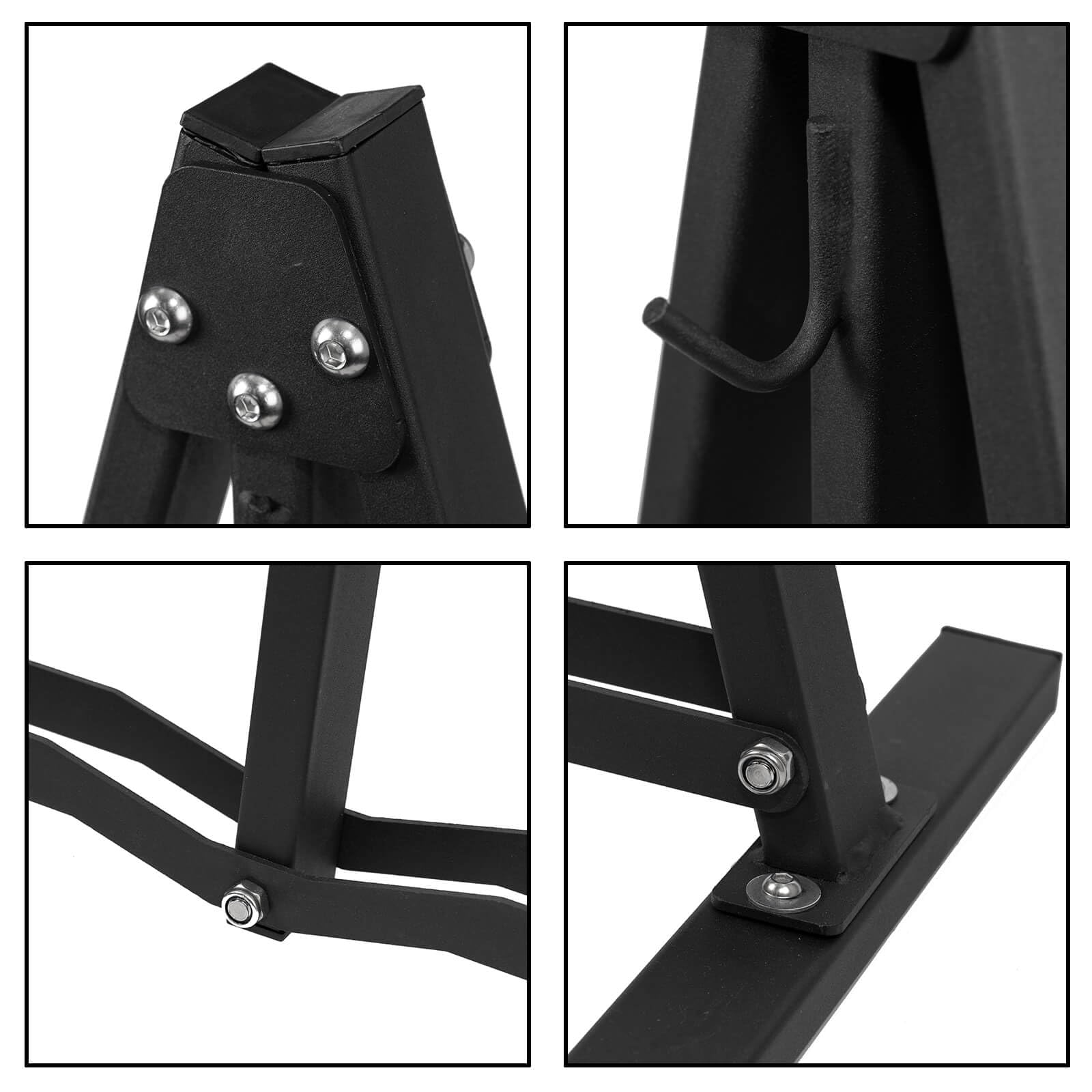 ALLINLIFE Soporte para Agarraderas de Polea con 10 Ganchos, Rack de Almacenamiento Ajustable para Mangos de Gimnasio, Organizador Compacto de Accesorios de Máquinas de Polea, Carga 100 kg