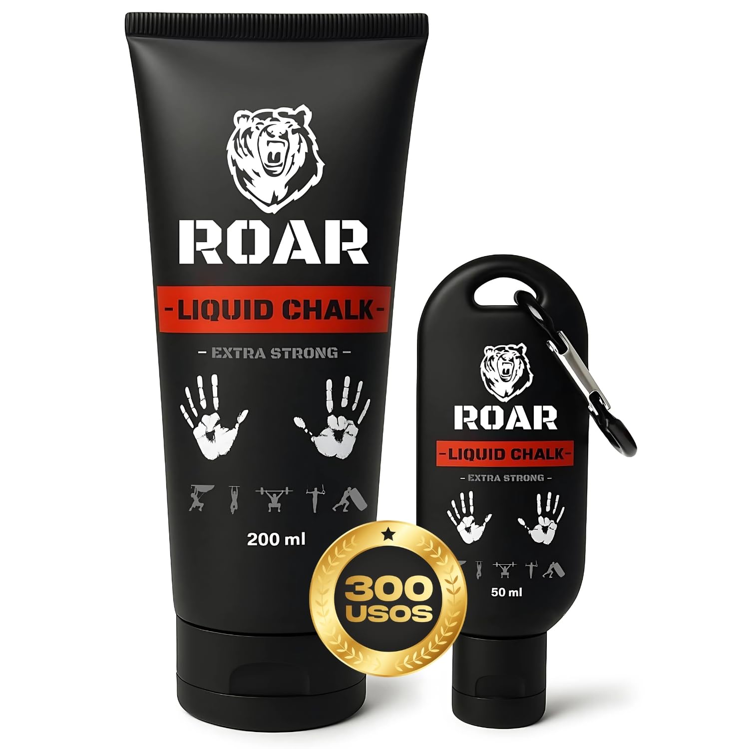Roar Magnesio Líquido 250ML Liquid Chalk para Gimnasio Escalada Crossfit Calistenia Pádel Antideslizante