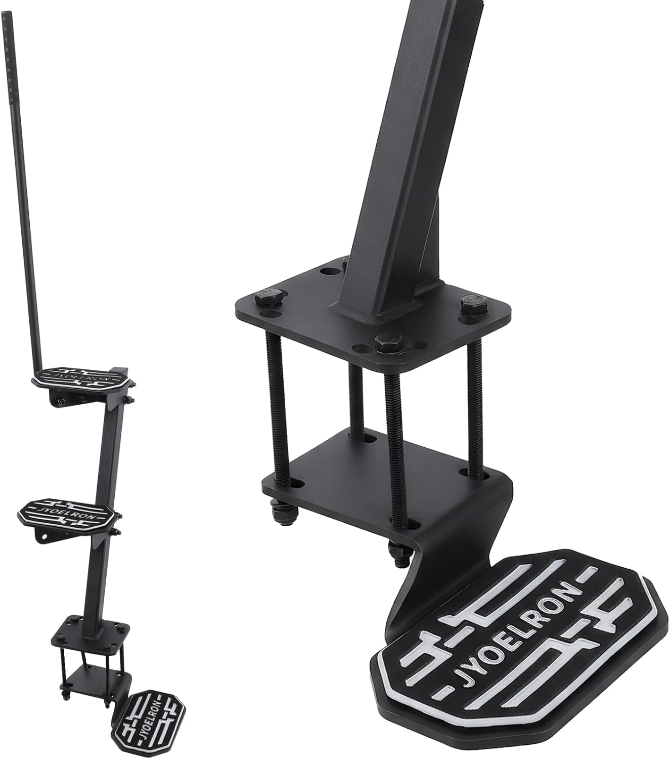 Heavy Duty Marine Trailer Step with Handrails Pad Staircase Capacity 450 Lbs for Boats Dock & Launching