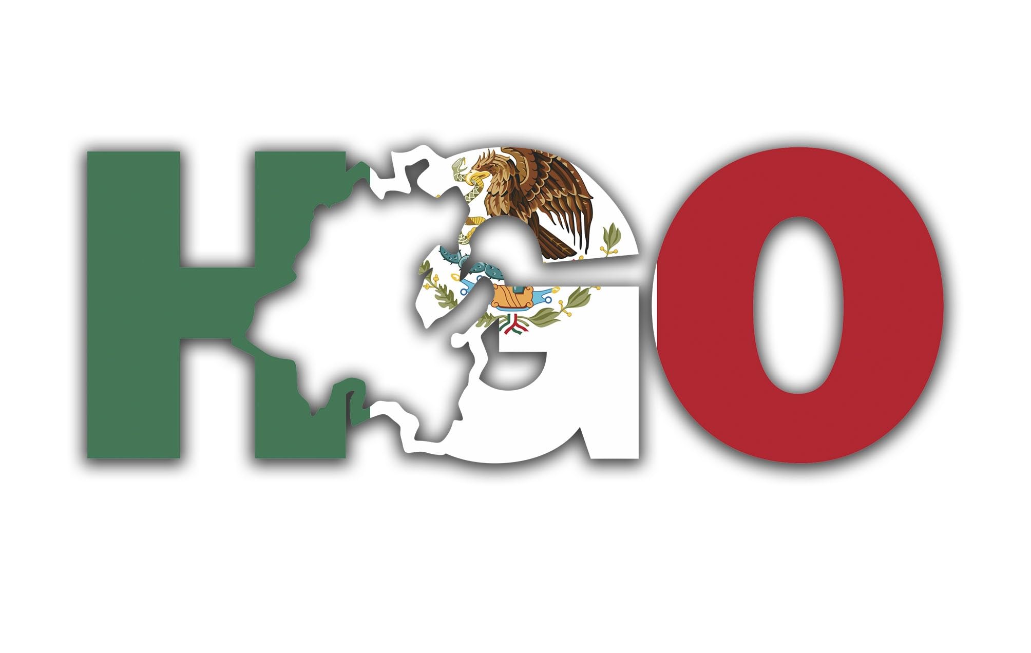 HGO Sticker Hidalgo Decal Mexico Letters Car Truck Window Laptop Map Vinyl Bumper Estado Wall (Hidalgo, 3.3 x 9 in)