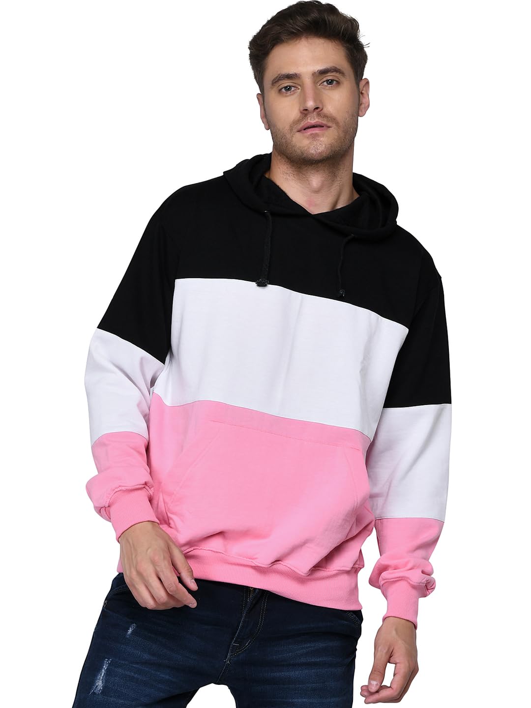 sxv style SXV Solid COLOURBLOCKED Sweatshirt Hoodie for Men & Women-picture-31