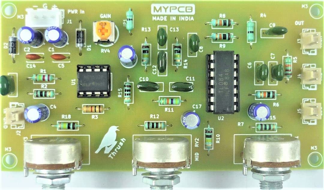 3 Way Active Crossover Filter Board Low Mid and High Outputs - Assembled Board