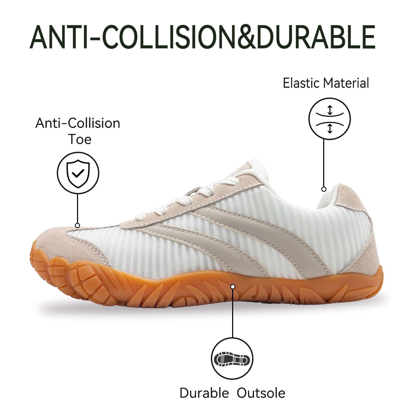 Barefoot Shoes Women Casual Sneakers,Wide Toe Box Shoes Women Zero Drop Barefoot Shoe Men,Minimalist Trail Running Shoe,Non-Slip Lightweight Breathable Comfortable Fashion Walking Hiking Shoes Unisex — view 2