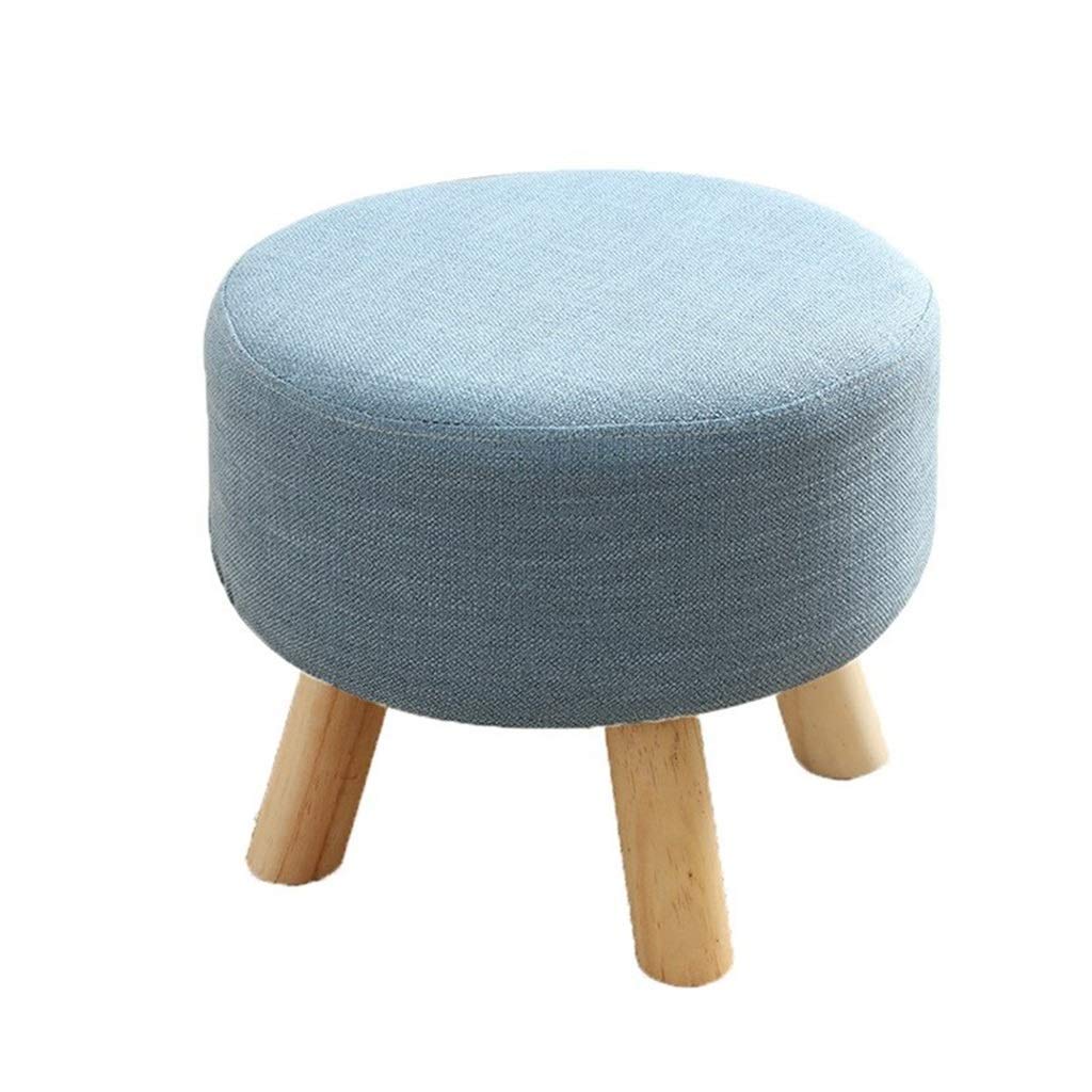 Tabouret de maquillage rond en bois massif au design européen créatif