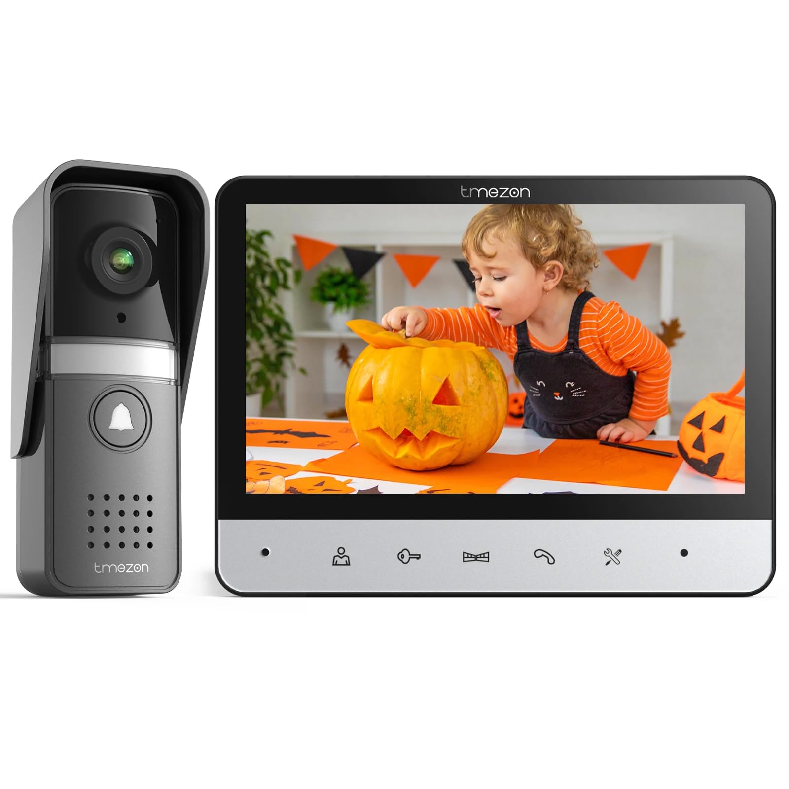 TMEZON Wired Video Intercom System 7 Inch Monitor