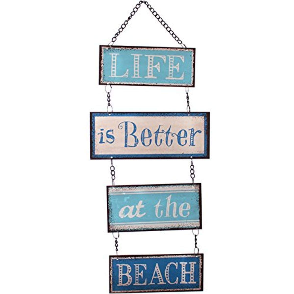 Something Different Life Is Better At The Beach Quote Hanging Sign
