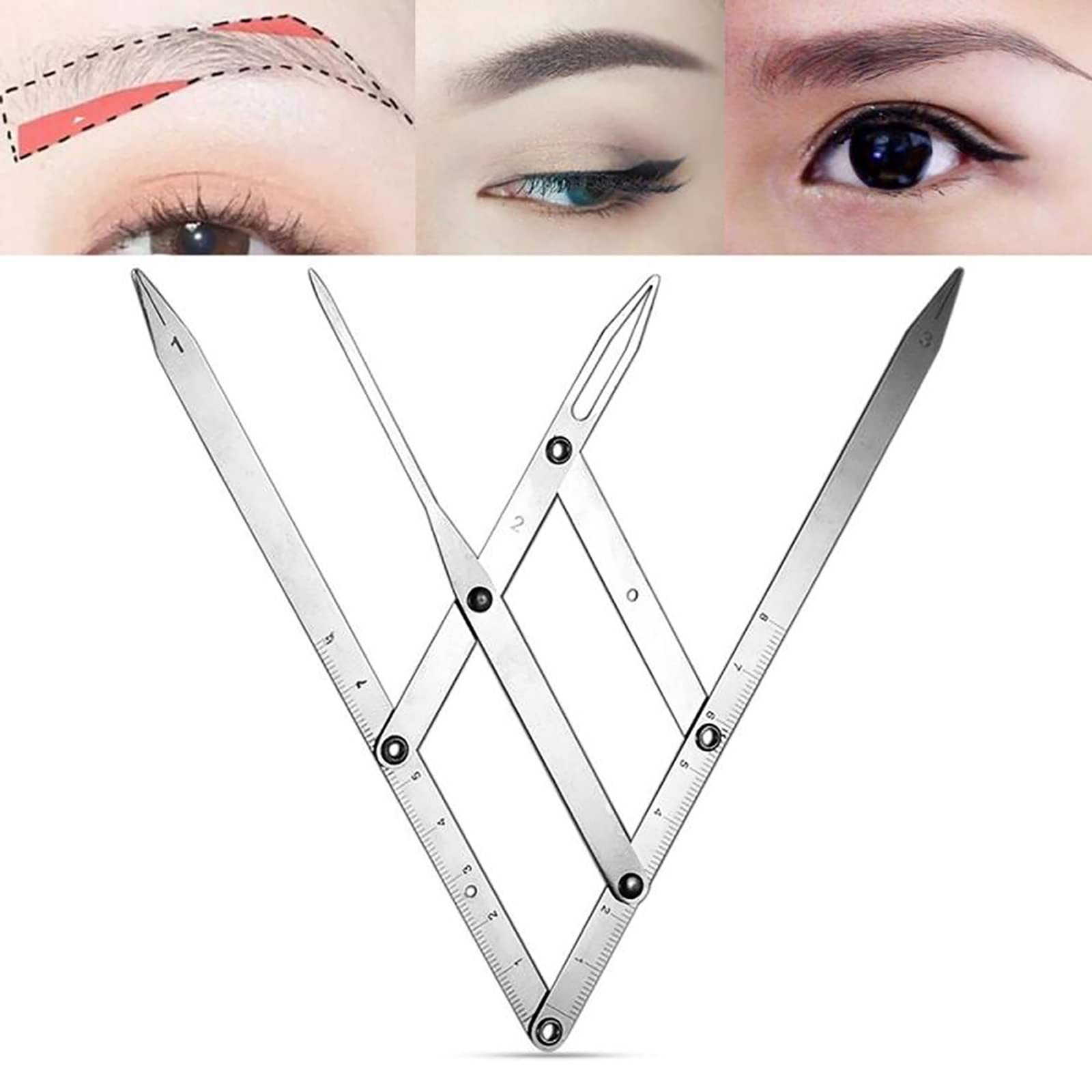Eyebrow Ruler Caliper WZPB Microblading Caliper Golden Ratio Eyebrow