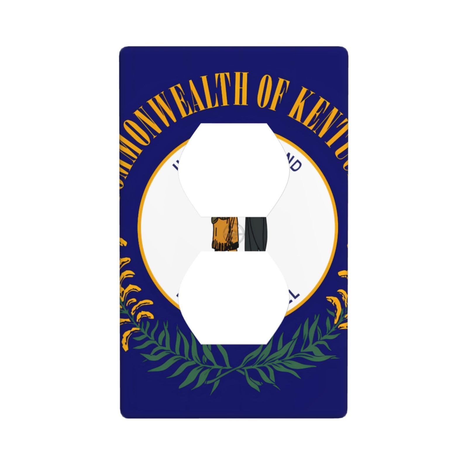Kentucky State Flag Unbreakable Polycarbonate Switch Plate-1 Gang Screwless Wall Plate for Home Office