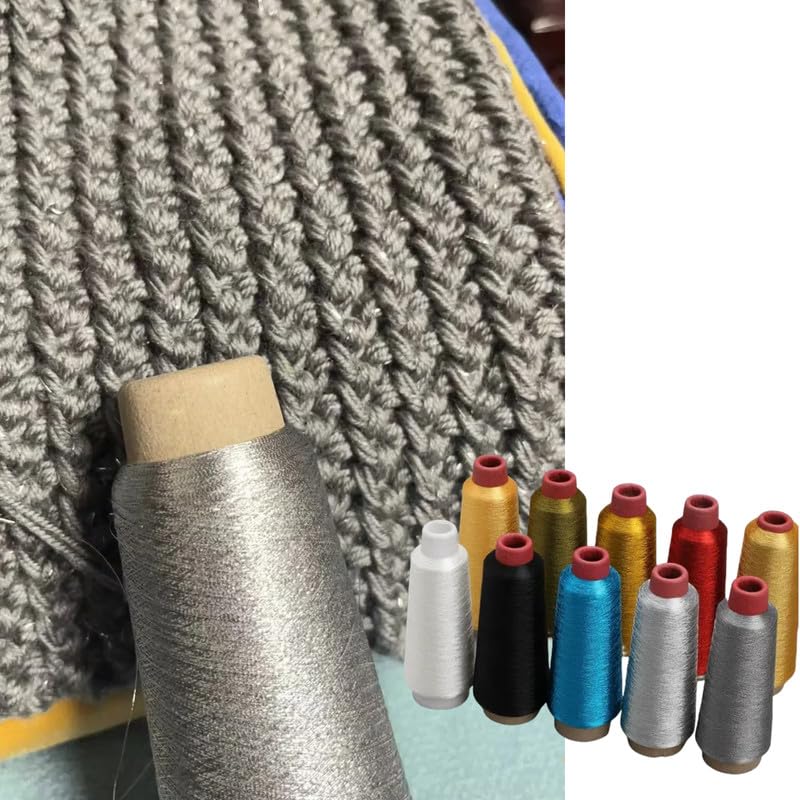 3200M Metallic Black Thread,Glitter Sewing Threads,Metallic Polyester EmbroideryThread for Sewing - Image 4