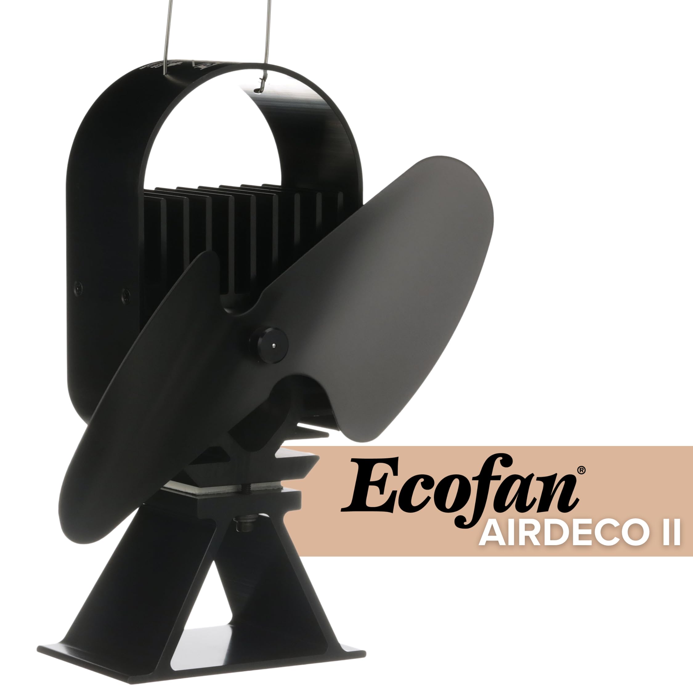 Ecofan AirDeco II Ventilateur de poêle - Technologie basse température - 190 CFM Idéal pour poêles à bois, gaz, granules - Alimenté à la chaleur, Circulation d'air efficace & économies de combustible