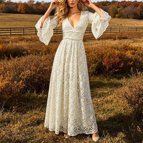 Robe d'été vintage col en V pour masquer les complexes