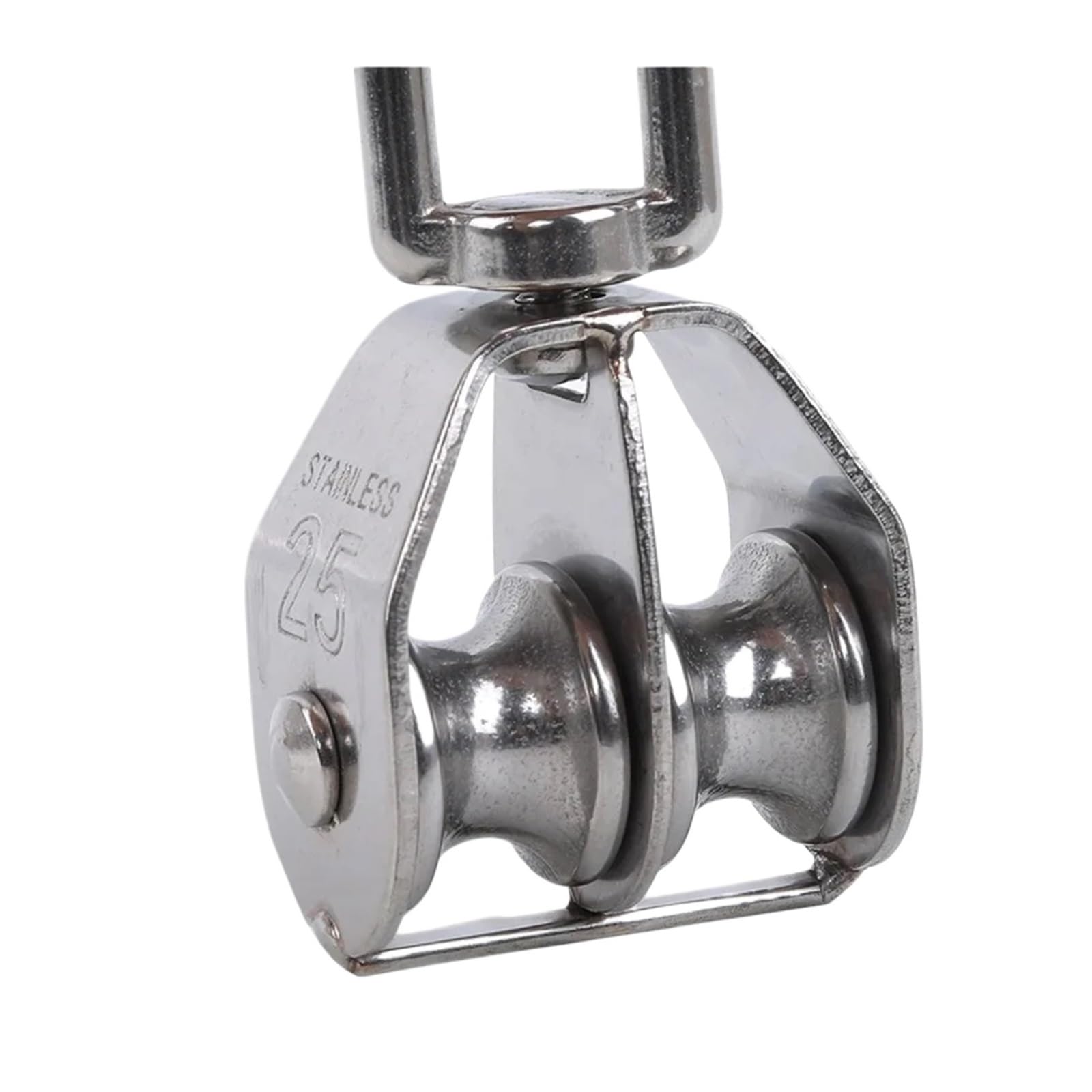 Apto para cuerda o cordón en interiores Polea de acero inoxidable con rueda simple o doble, juego de poleas de elevación con cable giratorio, herramientas for ruedas de elevación, polea de grúa con ca