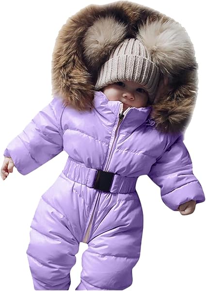 Kelandoom Combinaison De Neige Bébé Vêtements De Ski Avec Gants + Couvre Pieds Manteau Hiver Fille Combinaison Hiver Manteau Tenue Bébé Combinaison Tenue De Ski Enfant