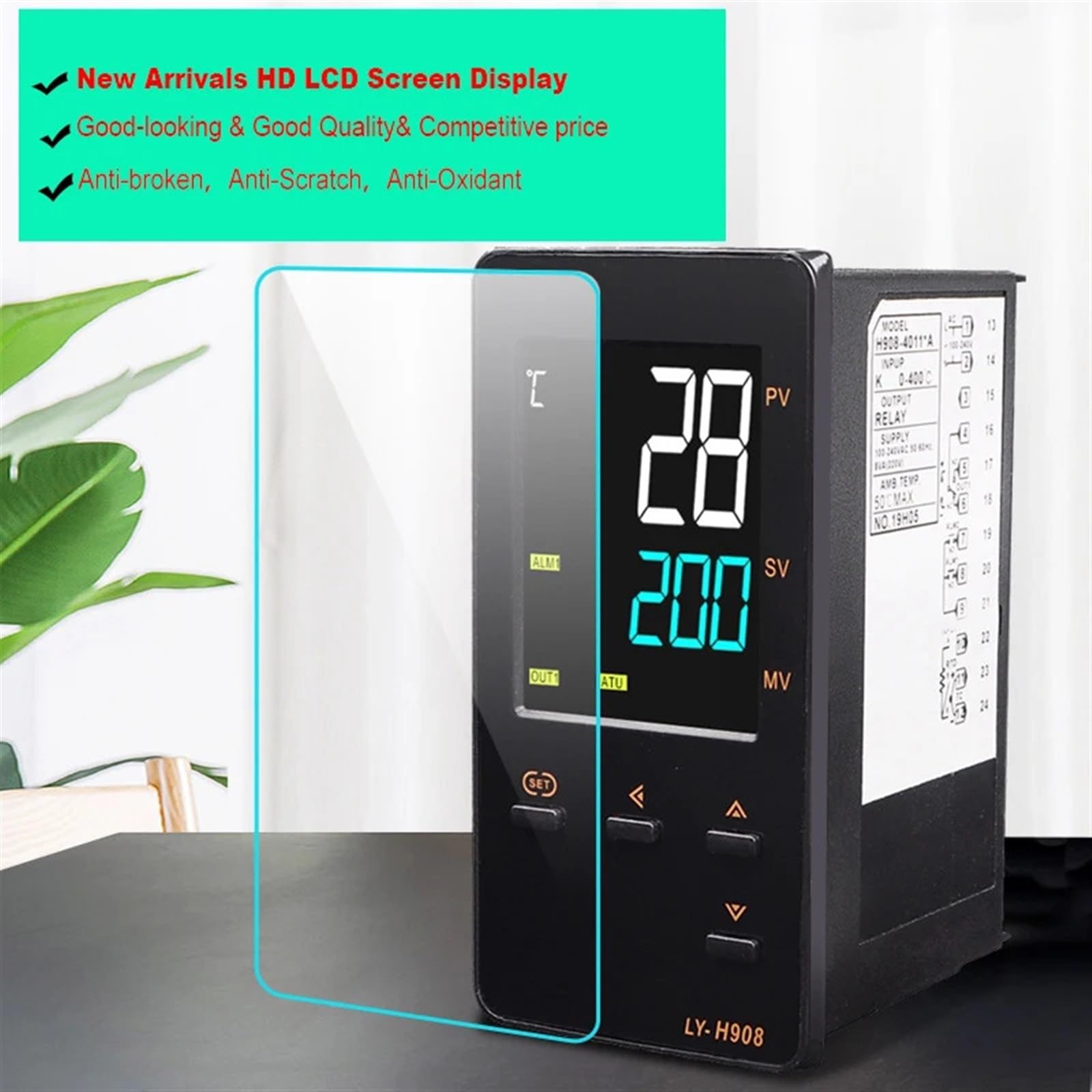 Duży cyfrowy regulator temperatury HD-LCD, regulator ogrzewania i chłodzenia, uniwersalny termostat wyjściowy multi-termoelementowy (96 96 wyjście przekaźnikowe)