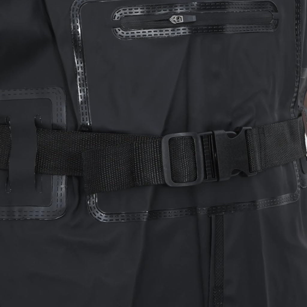 Tomostar Pêche Waders Cuissardes, Cuissardes Pantalon de Pêche avec Bottes et Ceinture Noir Taille 42