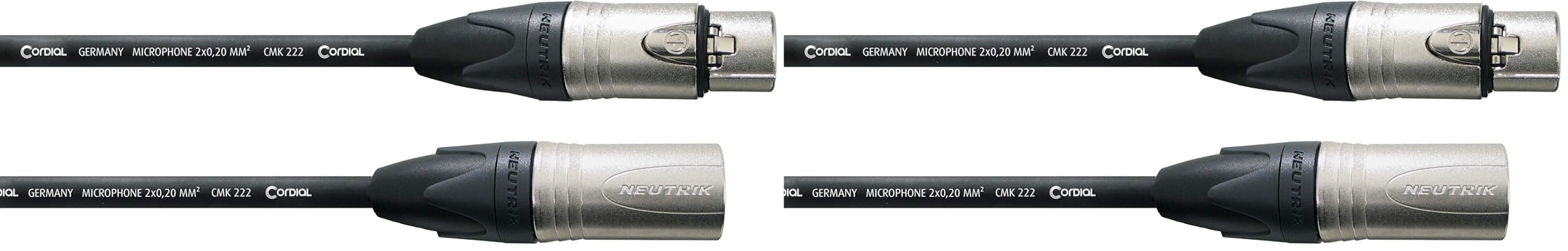 CORDIAL CPM 3 FM Mikrofonkabel 3 m (Packung mit 2)