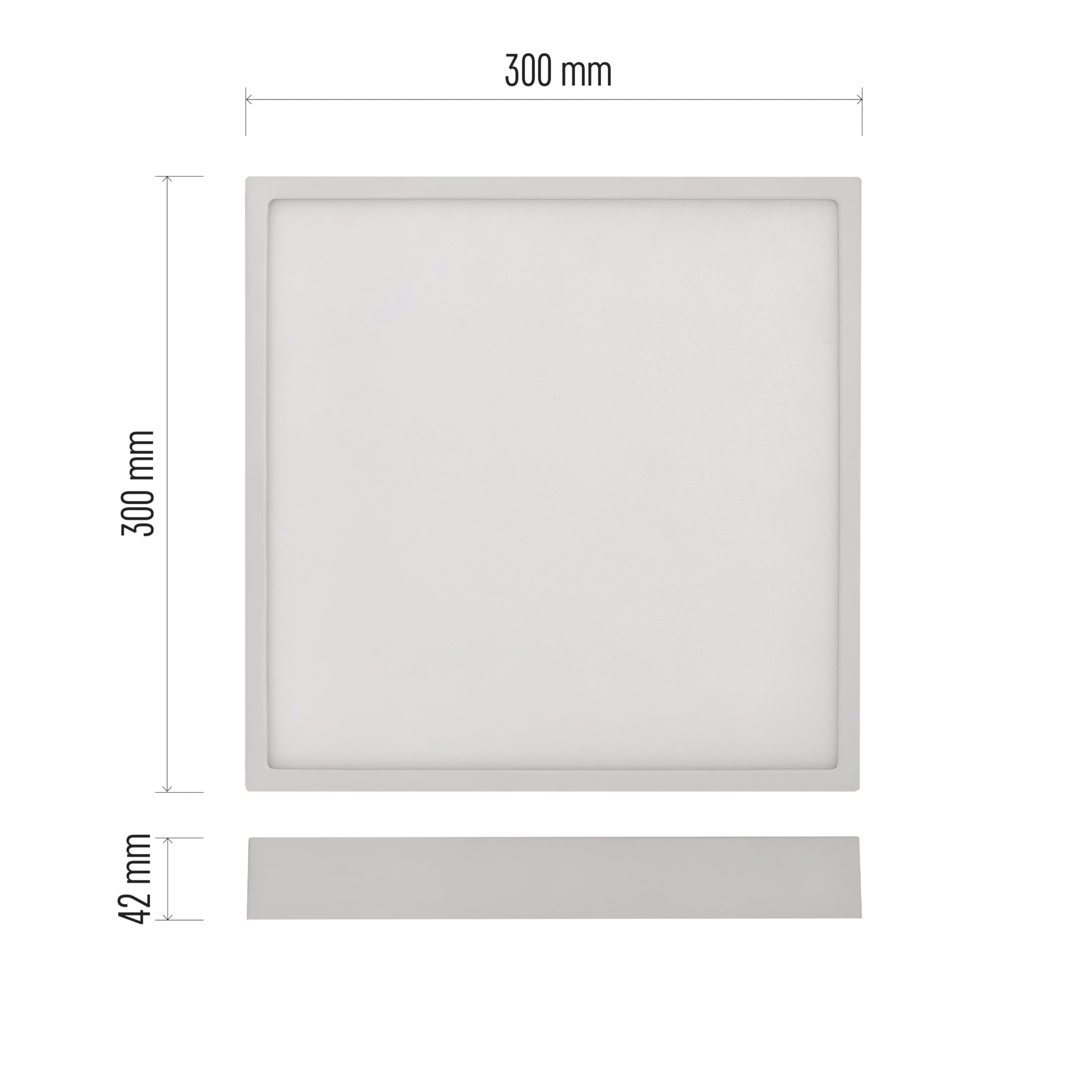 EMOS Pannello LED 28,5 W, quadrato 2700 lm, lampada da soffitto, lampada da parete 30 x 30 cm, sostituisce lampadina da 120 W, colore bianco neutro 4000 K, con driver LED, durata della luce 30000