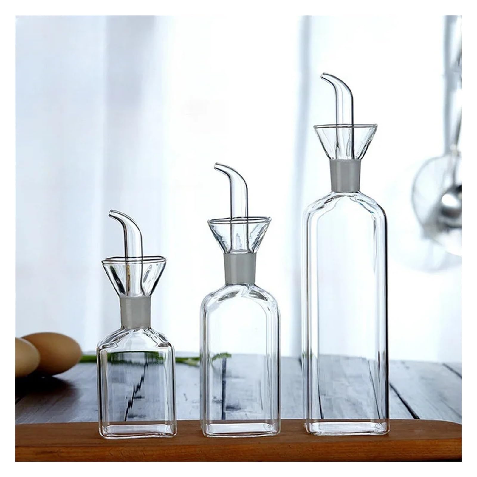 Dichte Glas Olkanne fur Essig Sojasauce und Gewurz | Glas Kuchengefass fur Essig, Sojasauce und Gewurznutzung(500ml)
