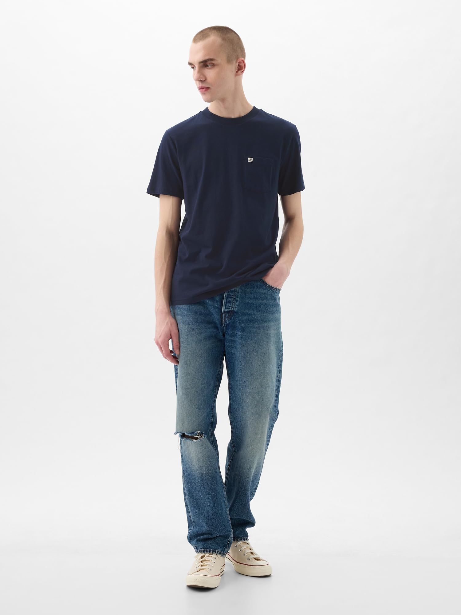 GAP Pocket Tee Maglietta Tascabile Uomo (Pacco da 1)