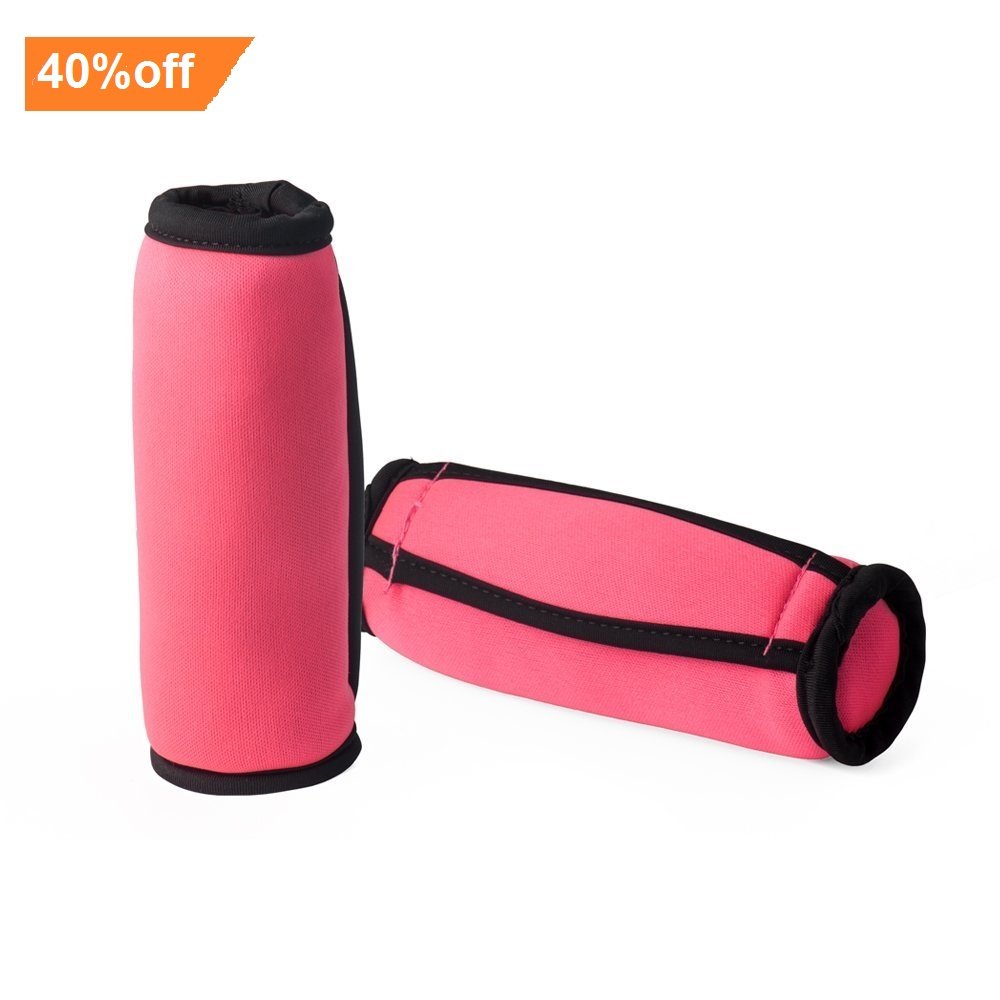2 Packs Wrist Dumbbells Set(0.68kg X 2), SPLIFE with Good Grip Soft Handles for Man (female) Home Gym Exercise Training, Walking, Jogging (Hand Wrist Walking Weights Dumbbells Set)