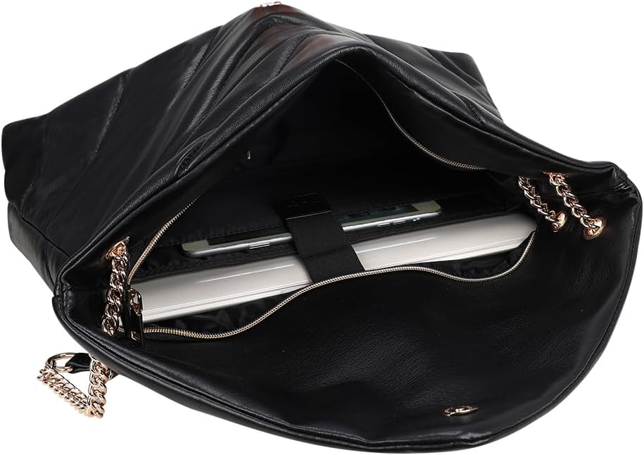 SANDY LISA Cali Shoulder Bag | Stylish Day & Night Tote | Adjustable Chains | Work, Play, Fits up to 14" Laptop - Image 7