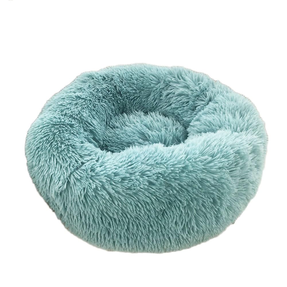 YOUCAI Puppy Bed for Medium Small Dogs Cats Non-Slip Bottom Fluffy Calming Kitten Bed for Small Dog and Puppy Plush Cuddler Pet Bed Round Plush Dog Bed,Green2,100cm — image 1