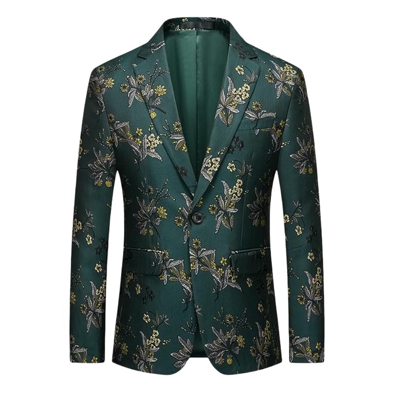 Blazer coréen jacquard homme veste décontractée coupe ajustée