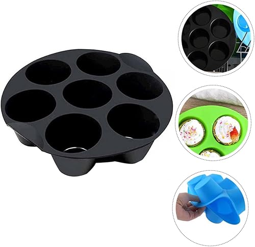 Miniatura 3 de MAGICLULU 2pcs Silicone Cake Cup Pastry Molds Silicone Baking Cups Muffin Pudding Cups Silicone Muffin Cups Muffin Cake Cups Airfryer Cheesecake Pan
