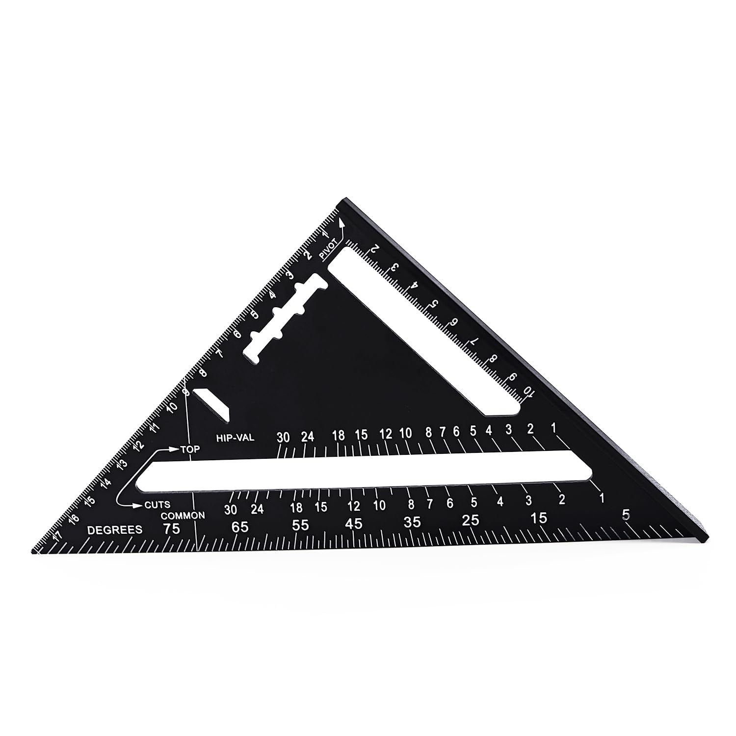 WEITARI 7" Aluminum Alloy Triangle Ruler - Double Scale Rafter Square For Woodworking