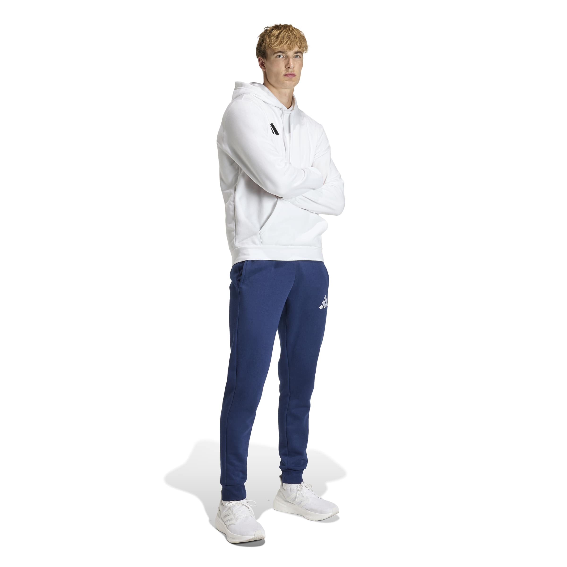 adidas Hombre Entrada26 Sweat Pants, Team Navy Blue 2/White, L