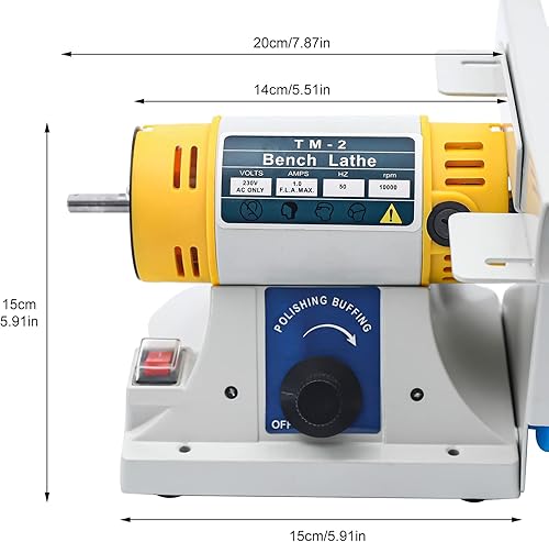 Miniatura 4 de Máquina pulidora de banco, 320 W 10000 rmin Cera de abeja de madera de jade en ambos lados pulida pequeña multifuncional máquina de pulido eléctrico