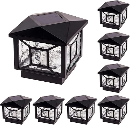 GreenLighting Luces solares geométricas cuadradas para tapa de poste de madera de 4 x 4, 4 x 4 y 5 x 5 x 5 PCVvinilo para exteriores, poste de disponible en Yaxa Peru