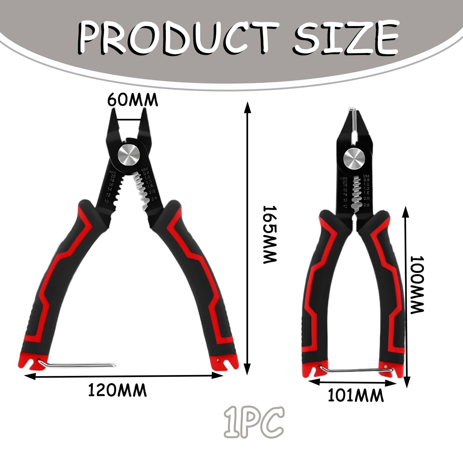 6.5" Cable Cutters, Bolt Cutters, Wire Cutters Heavy Duty - Image 2