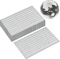Vista 2 de OTYMIOW 2250 PCS Disco Ball Tiles, 10 x 10 MM Self-Adhesive Disco Ball Stickers, Mosaic Mirror Tiles