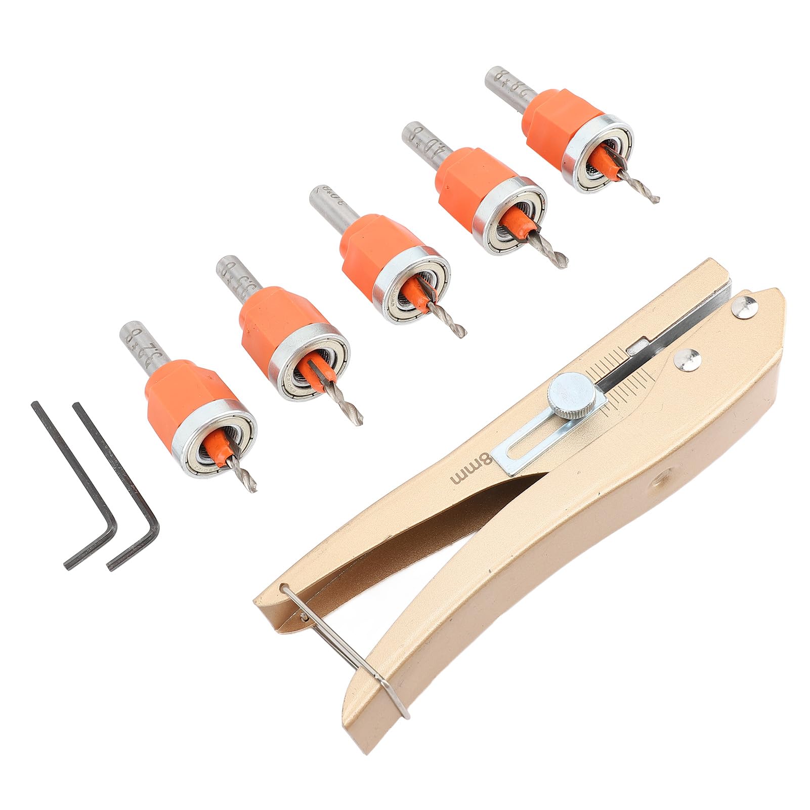 Juego de brocas avellanadoras de 6 uds, broca cónica multifuncional resistente para perforación de carpintería