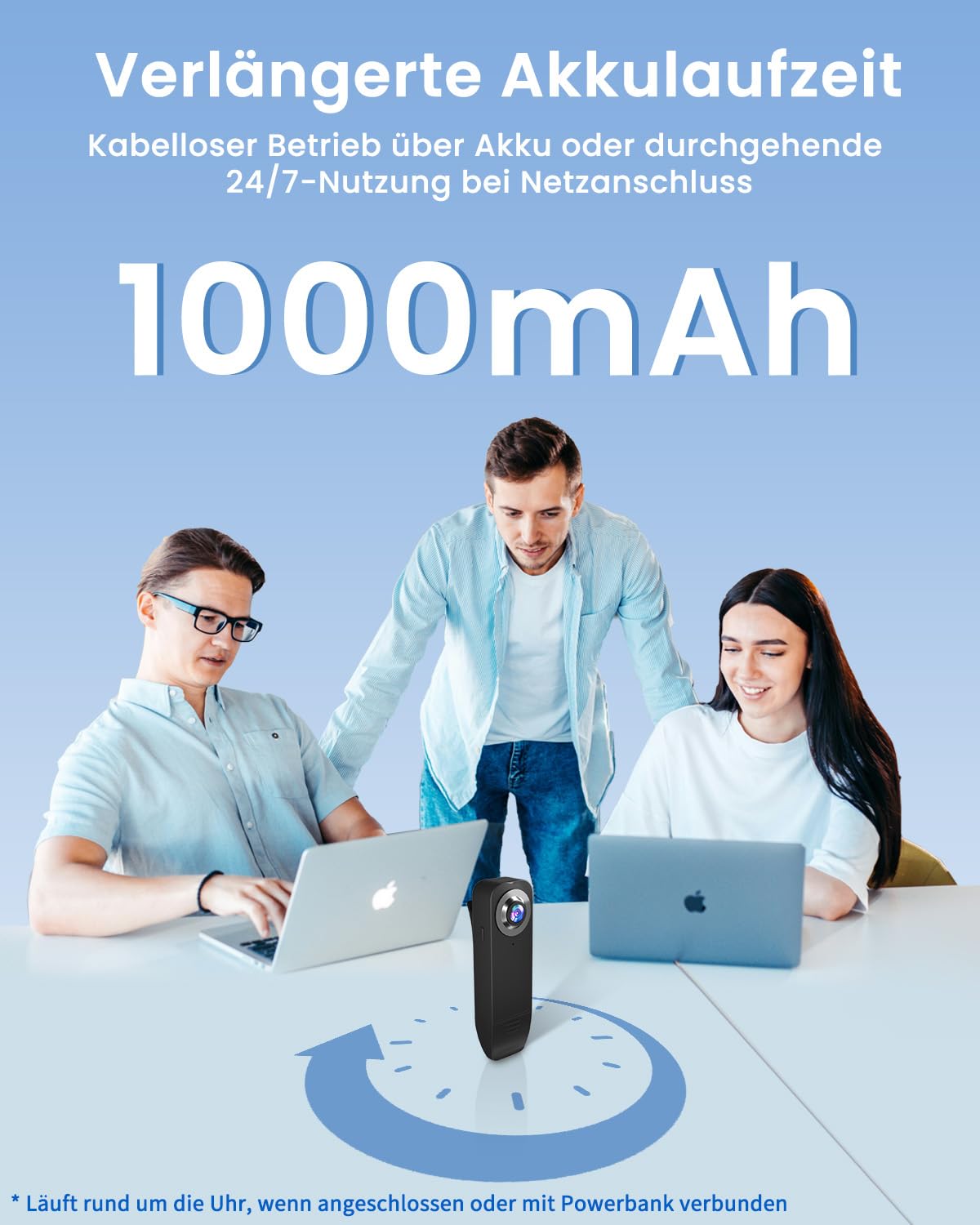 Body cam, Bodycam Körperkamera Mini 1080P HD, Mini Kamera ohne WLAN mit 64 GB TF Karte, Loop-Funktion Kleine Body Camera 1000 mAh Lange Akkulaufzeit Nachtsicht Body Kamera Bewegungserkennung Mini Cam