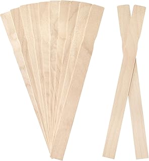 WISYOK 15 Pack 12 Inch Paint Stir Sticks - Wooden Paint Sticks for Mixing, Large Popsicle Sticks for Crafts, Paint Stirrers for Epoxy Resin, Garden Markers