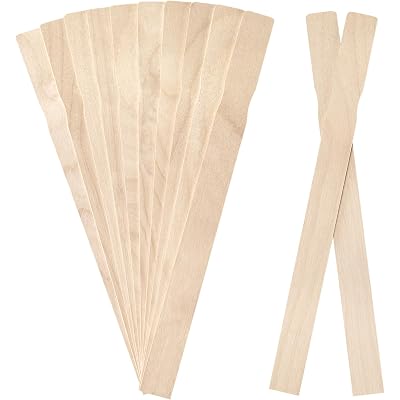 WISYOK 15 Pack 12 Inch Paint Stir Sticks - Wooden Paint Sticks for Mixing, Large Popsicle Sticks for Crafts, Paint Stirrers for Epoxy Resin, Garden Markers
