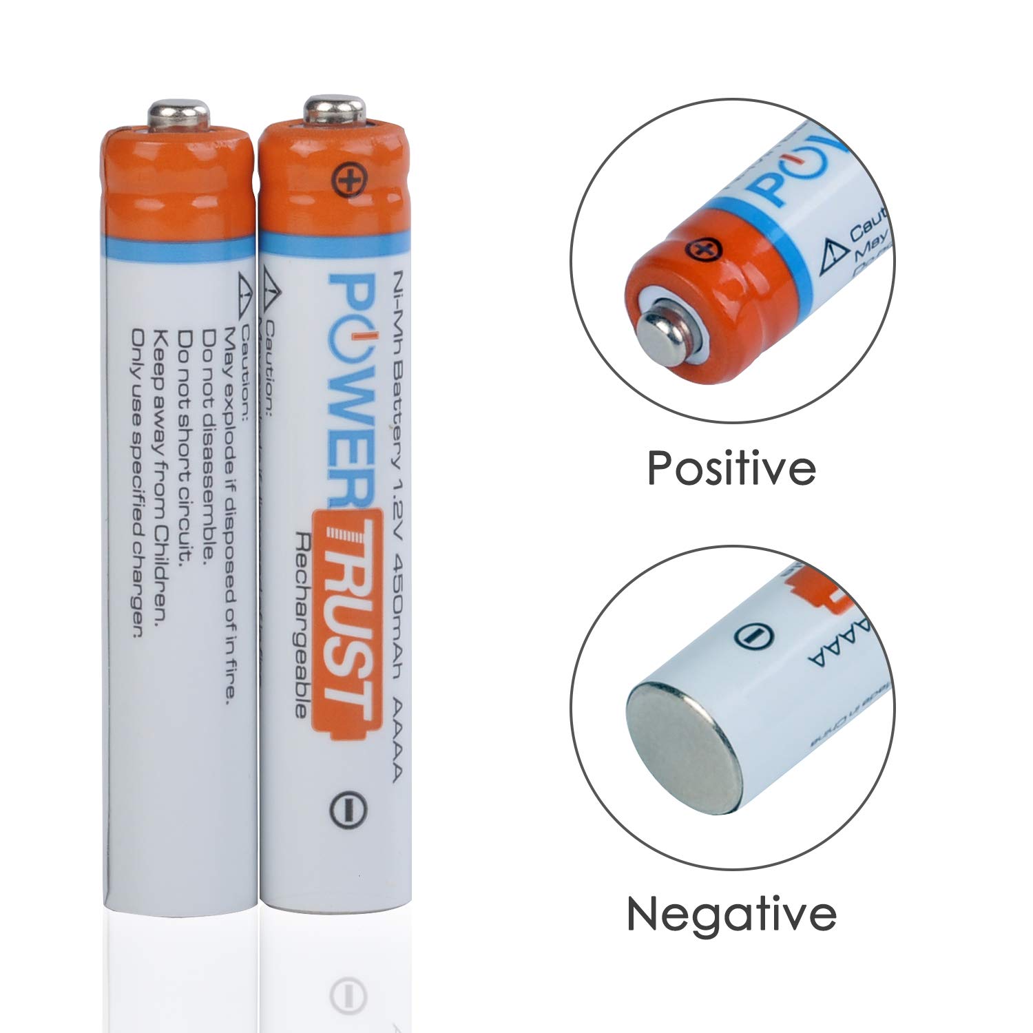 AAAA -Batterie, PowerTrust 4pcs 450mAh wiederaufladbarer Akku mit Ladegerät für Surface Pen/Stylus Pen/Surface Pro 3/4 Stift/Digital Pen MS/Touchscreen Pen