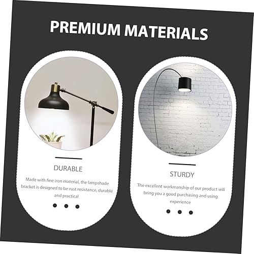 Miniatura 7 de Angoily 2 juegos de pantalla de hierro, marco redondo resistente para lámparas de techo, diseño elegante, fácil montaje para decoración del hogar y